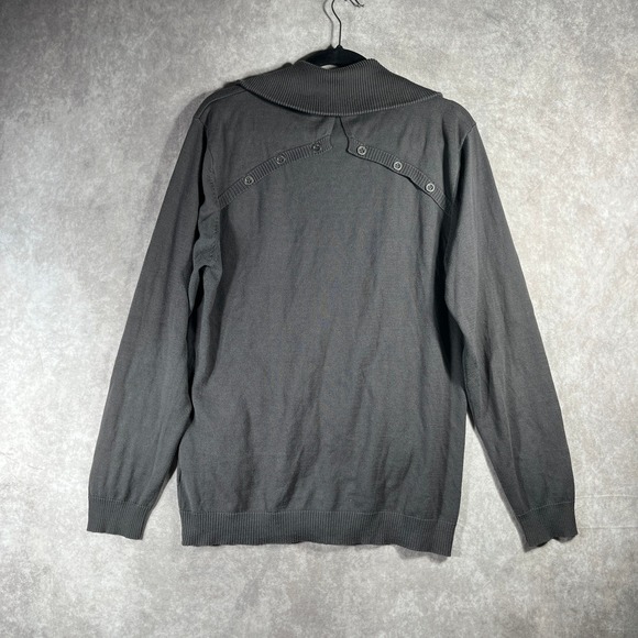 Standard Issue Cardigan Sweater Mens Large Gray Knit Full Zip Long Sleeve - Picture 4 of 9